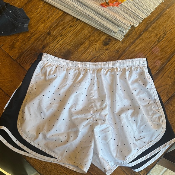 Nike Pants - Nike Dri-Fit Women's White and Black Athletic Shorts